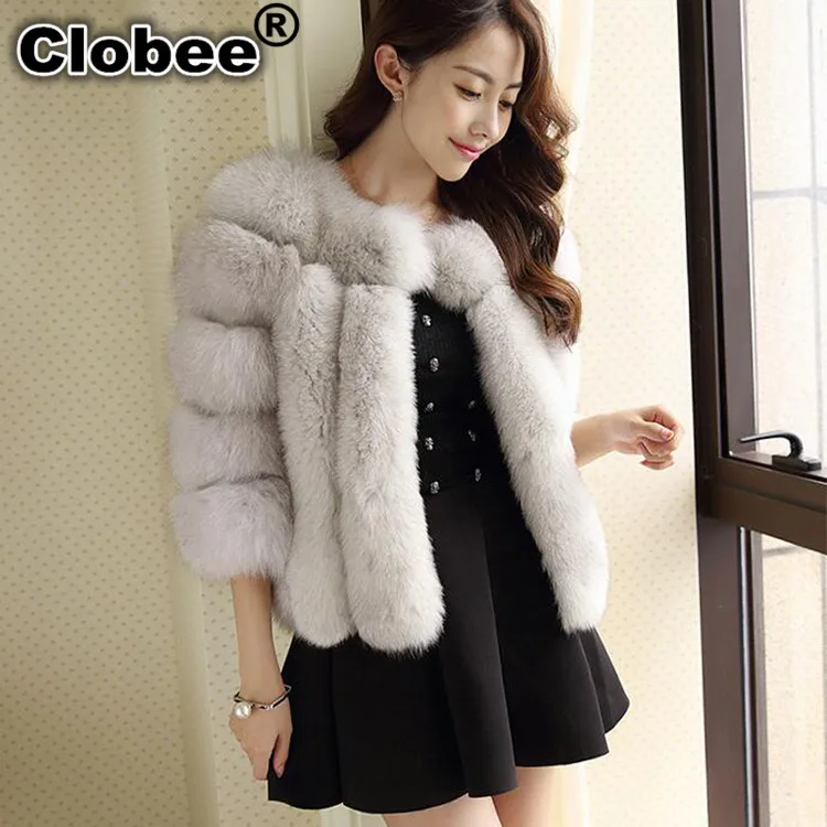 Cardigans Vêtements vert En De Hiver Court noir pu gris Luxe Chaud Féminin Marque Fausse Ciel rose Veste F11 Femmes Imité 2018 Rouge Épais pourpre Fourrure Vison Manteau qWaptYpxdR