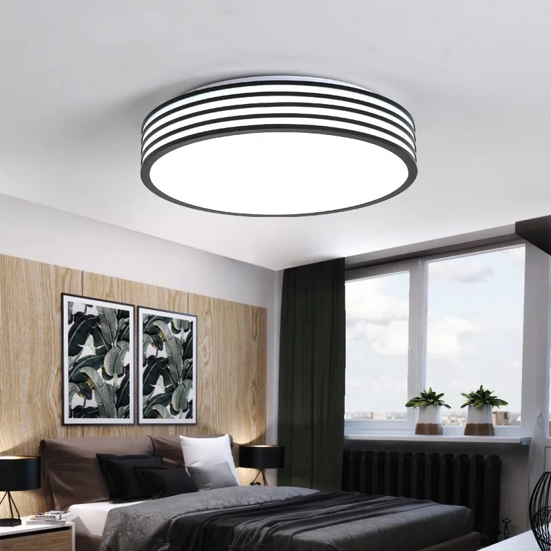 

Round Modern led Ceiling Lights led Lamps For Bedroom Studyroom Home Deco 110V/220V White/Black surface mounted led Ceiling Lamp