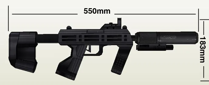 3D Бумага Модель игры человека оружие M7 SMG своими руками Сделай Сам игрушка ручной работы