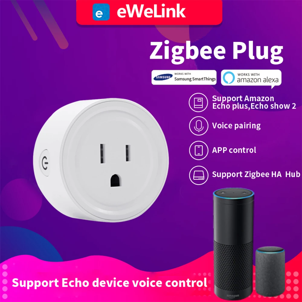 Умная розетка eWeLink ZigBee HA Gateway Wi Fi совместимый с Alexa APPSmart Things Hub Wink беспроводной