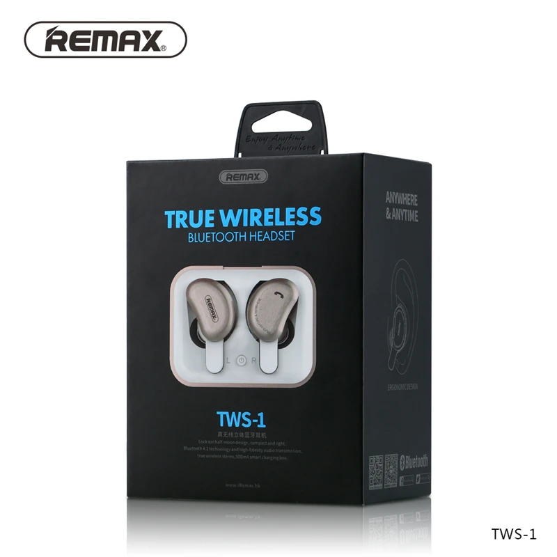 Remax TWS 1 2018 новые Bluetooth наушники Беспроводные 3D стереонаушники Мини с зарядным