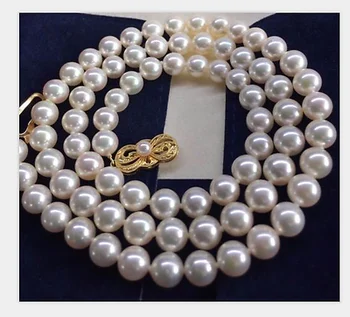 

New charming classic 9-10mm south sea round white pearl necklace 18inch earring