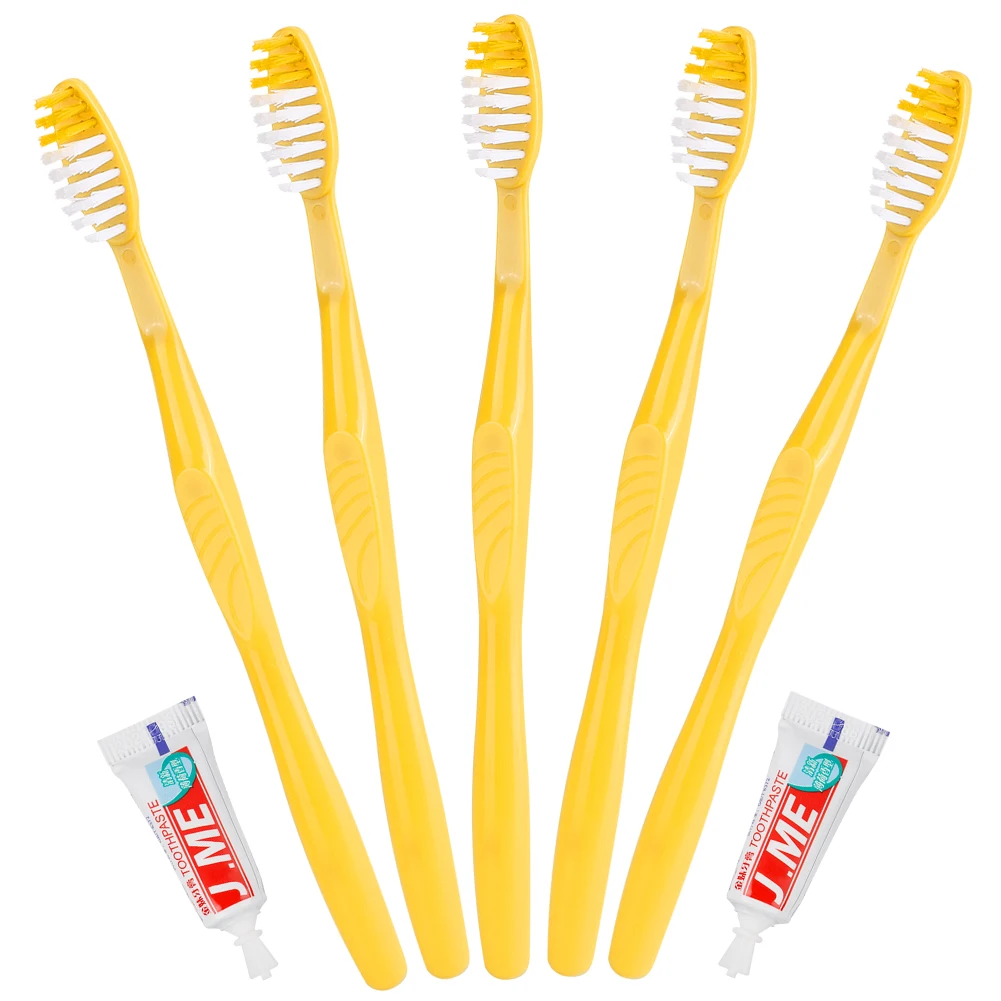 5 шт. натуральная чистая бамбуковая зубная щетка портативная Мягкая зубная щетка для волос экологически чистые щетки Очистка полости рта инструменты для ухода - Цвет: 5PCS