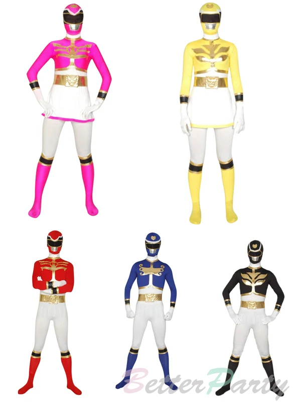 Супер Sentai серия Tensou Goseiger костюмы спандекс лайкра полный корпус