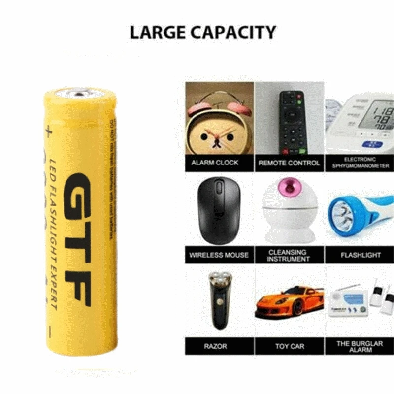 GTF 8 шт. 18650 3,7 в 9800 мАч литий-ионная батарея + 1 шт. 8 Слот, зарядное устройство 8 независимая перезаряжаемая литиевая батарея зарядное