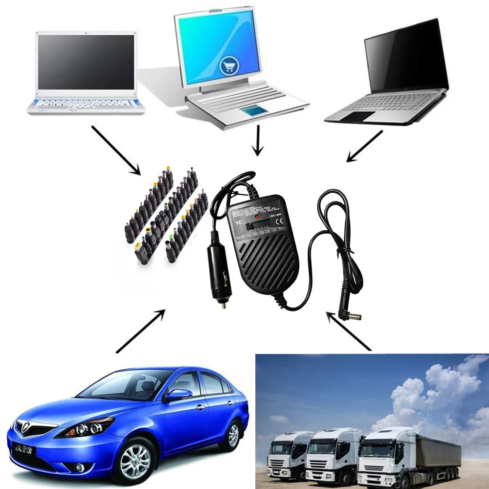 Ingelon Portable cargador Universal portatil 80W Notebook DC 15v-19v to 24v power adapter Adjustable car laptop charger lader Ingelon Portable cargador Universal portatil 80W Notebook DC 15v-19v to 24v power adapter Adjustable car laptop charger lader