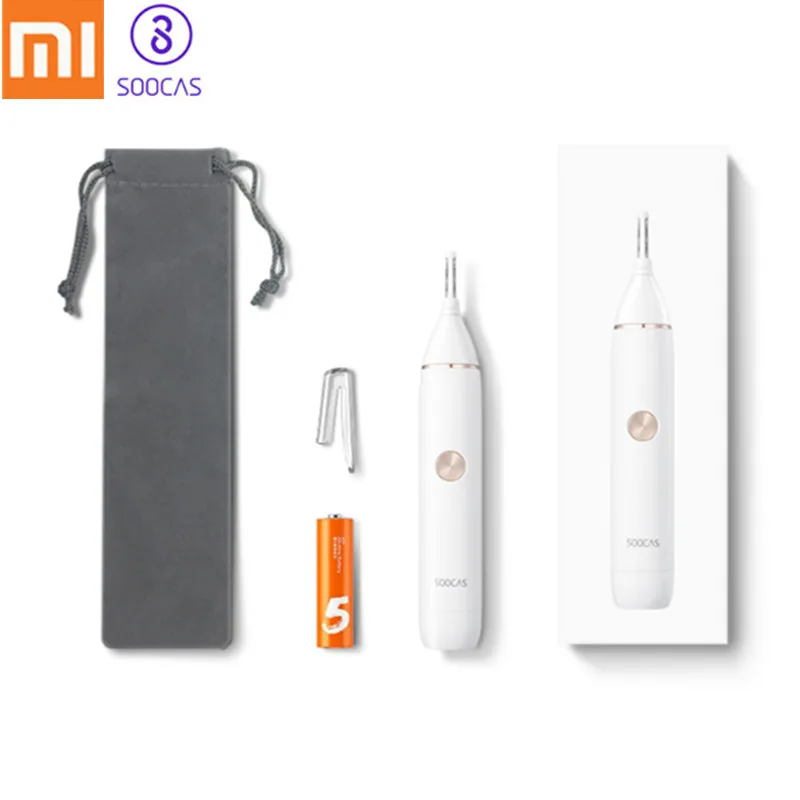 

XIAOMI SOOCAS Nose Hair Trimmer N1 Eyebrow Sharp Blade Body Wash Portable Minimalist Design Safe Cleaner Trim Personal Daily Use