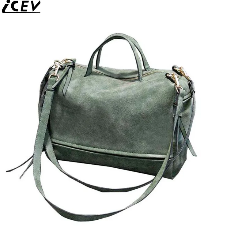 

ICEV 2017 New Brand Women Handbag Vintage Large Capacity Nubuck Handbag Original Shoulder Messenger Tote Bags Female pouch Sac
