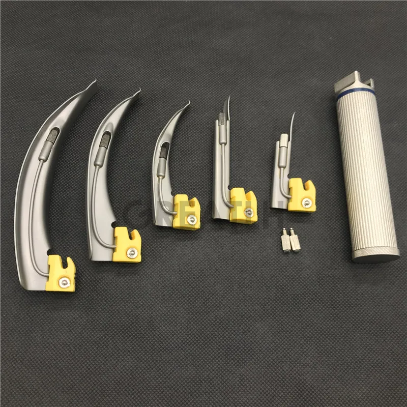 

5 leaves Adult Anesthesia laryngoscope Stainless steel VET Throat detection tool Hot Sale
