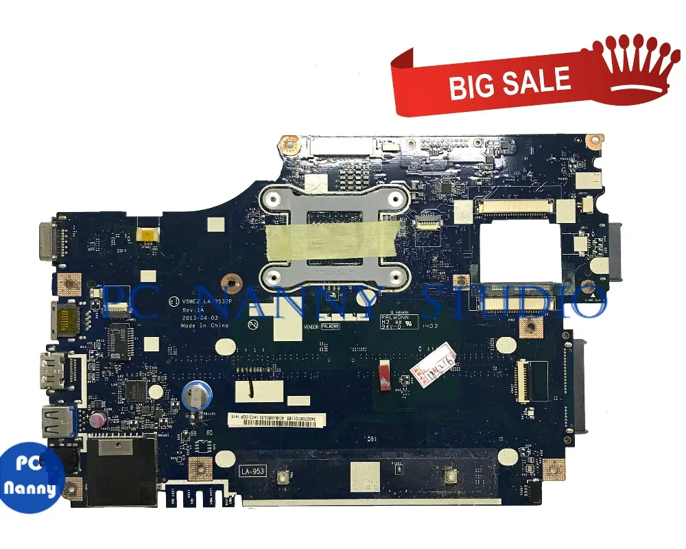 Pcnanny para Acer Aspire E1532 E1-532p Computador Portátil Placa-mãe Nbmfm1100l V5we2 La-9532p Ddr3l 2955u Computador Portátil Notebook Mainboard Testado Placa-mãe para notebook - Imagem 2