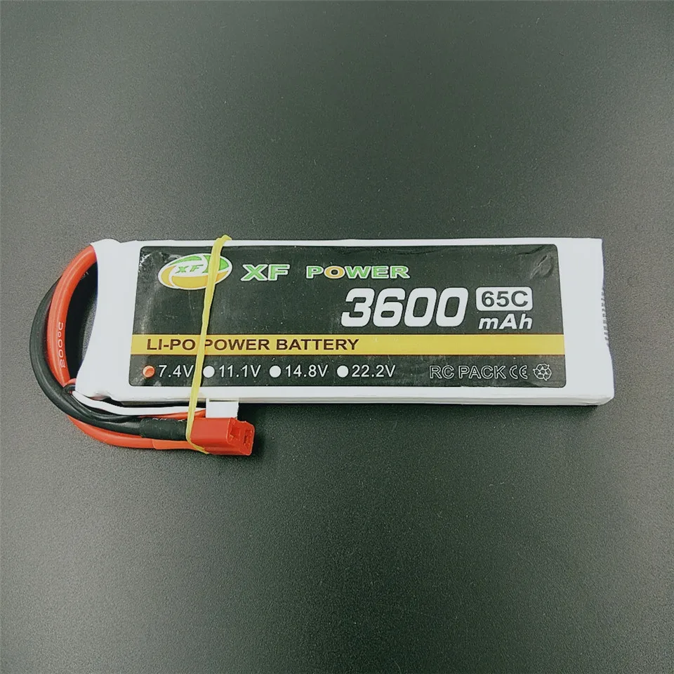 

XF Power 7.4V 3600mAh 65C 2S Lipo Battery T Tamiya Plug Polymer Battery for WL Toys Feiyue 1:8 1:10 4WD RC Car High speed Trucks