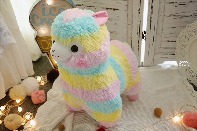 1pcs 35cm 50cm Rainbow Alpaca Plush Sheep Toy Japanese Soft Plush Alpacasso Baby Plush Stuffed Animals Alpaca Gifts (3)
