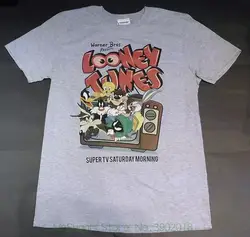 Looney Tunes Tv, Tweety официальный облегающая футболка Для мужчин малый/средний/большой О-образным вырезом Футболка для подростков
