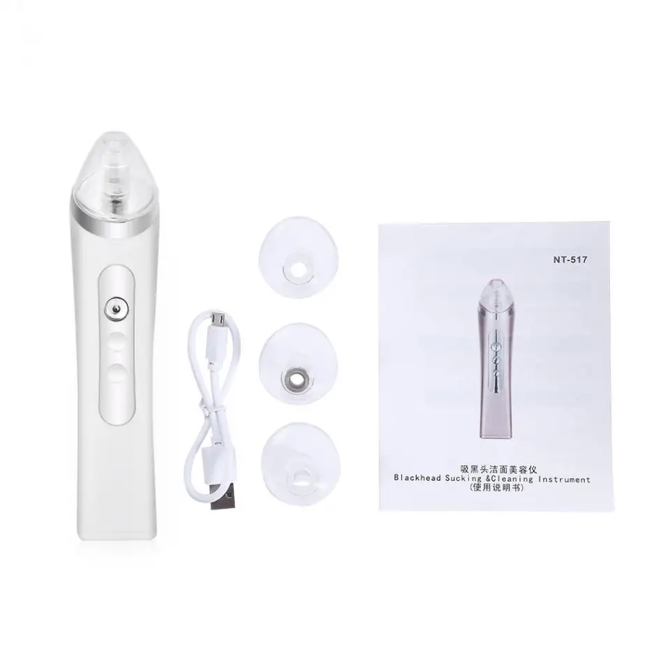 Removedor de Cravo Pore Blackhead Vácuo Aspirador Recarregável Elétrica Facial Cleaner Cravo Extractor Acne Ferramenta Comedão 17 Recarregável Elétrica Facial Pore Cleaner Cravo Extractor Acne Ferramenta Comedão