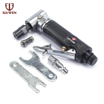 

Pneumatic Grinding Machine 1/4" Air Angle Die Grinder 90 Degree Cut Off Polisher Mill Engraving Tools Set with Spanner Wrench