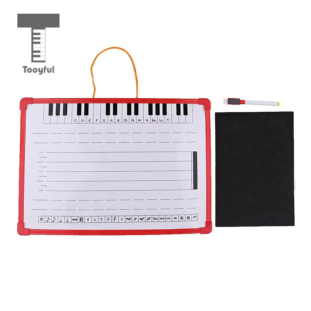 Music Notation Whiteboard Dry Erase Board with Music Staff Magnet for Meeting School Teaching