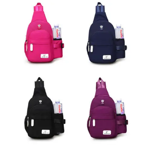 

Men Women Nylon Crossbody Shoulder Chest Cycle Sling Multi-function Kettle Bag Daily Travel Backpack