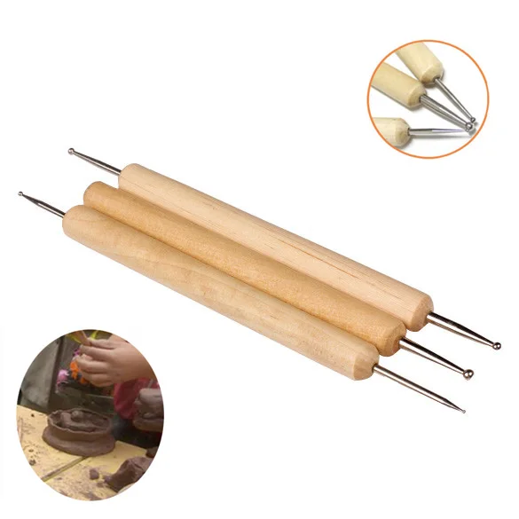 

Model dot Ball Stylus Clay Carve Handicraft Wax Pottery Ceramic Sculpte Molding Sludge DIY Sculpture shaping Tool Emboss Pattern