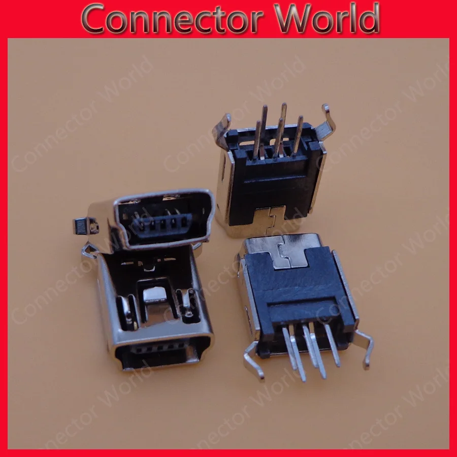 

10-500pcs/lot Micro USB Charging Jack Socket, Mini USB Connector for Philips, 180 degree bend foot female data port
