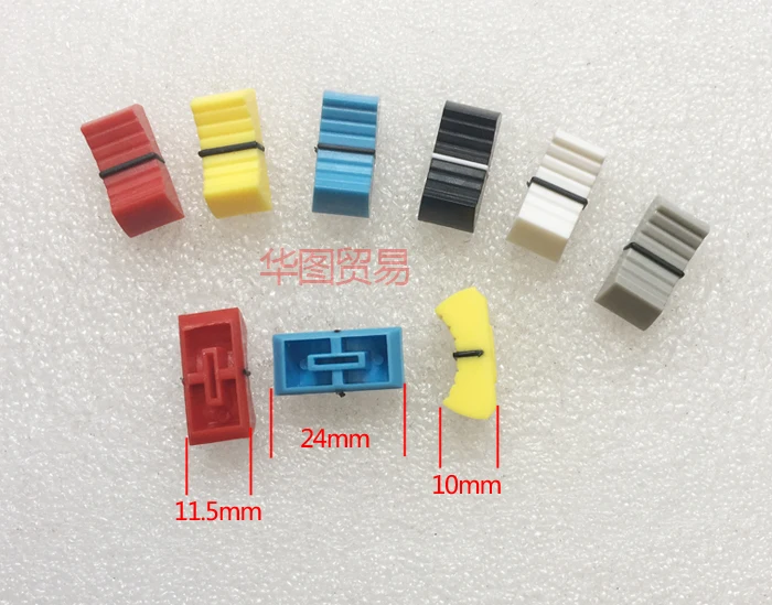 

6pcs hole 8mm mixer potentiometer fader cap / iron handle 8mm slide potentiometer knobs caps Audio volume adjustment switch cap