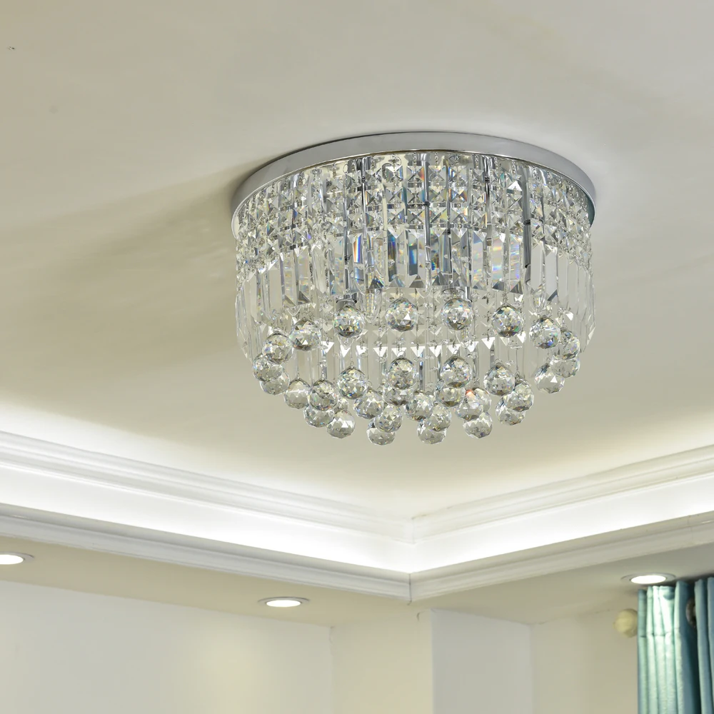 Красивый дизайн кристалл верхнего света современный plafonnier AC110V 220 V блеск гостиной спальня лампа