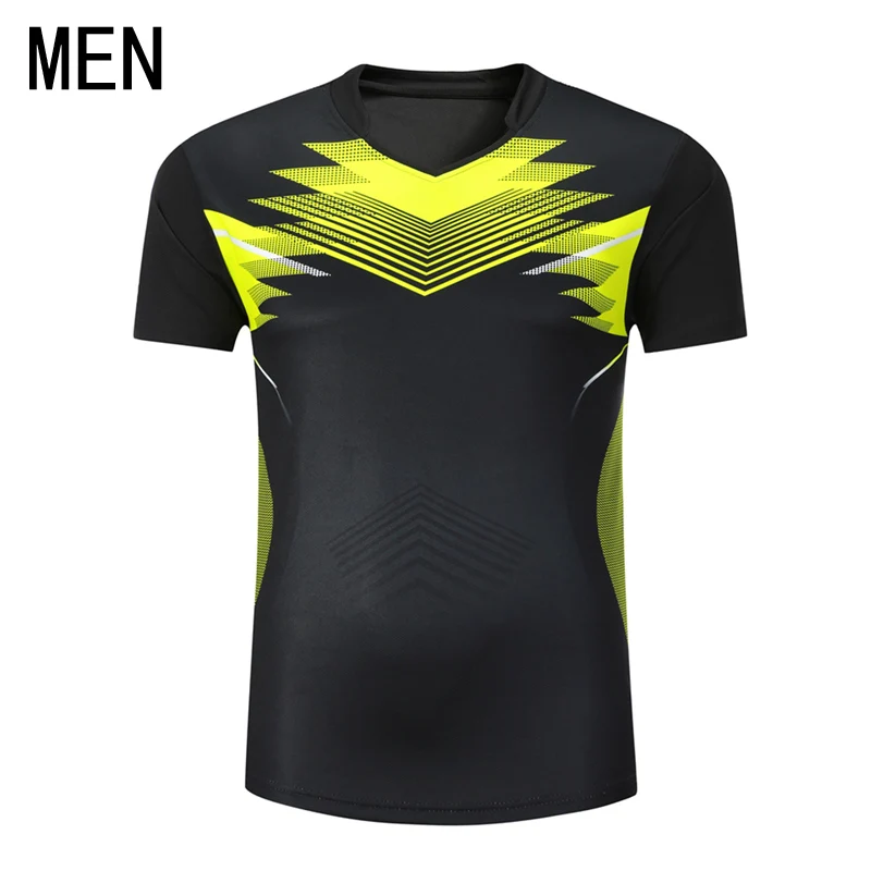 Новые теннисные рубашки, мужские куртки, быстросохнущая летняя одежда для бадминтона/волейбола/тенниса - Цвет: Men Green