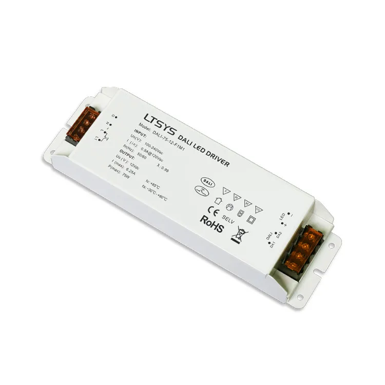 

DALI-75-12-F1M1;CV DALI Dimming Driver;AC100-240V input;12V/6.2A/72W output