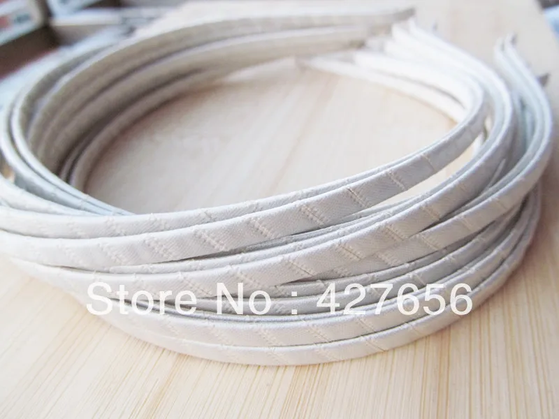 

10pcs 5mm metal headband/hairband wrapped blue ribbon HB0002-bg