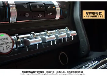 

Fit for FORD MUSTANG 2015-2017 Aircraft button control navigation ABS decorative button interior
