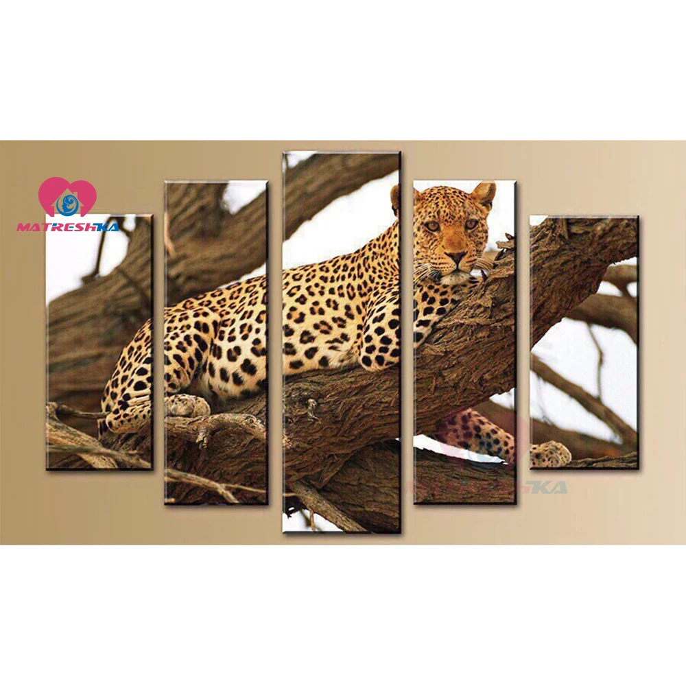 Diamond embroidery sale 5d diamond painting leopard pattern mosaic full square/ round paintings from crystals home decor | Дом и сад