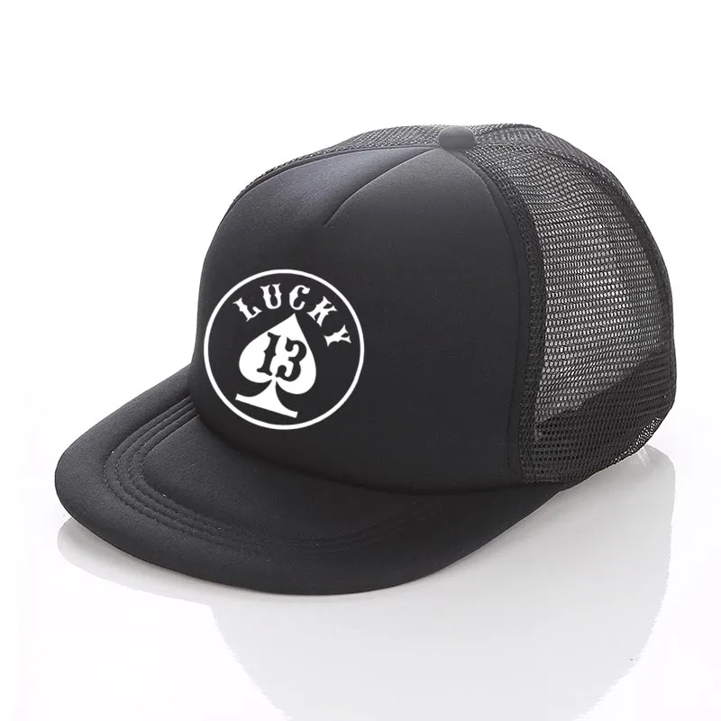 

Lucky 13 Baseball Cap Lucky Thirteen Irish Shamrock Four Leaf Clover Snapback Cap Hat Poker Spade Trucker Hats For Adult YF105