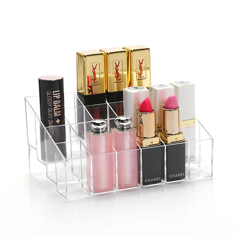 

New Creative Clear Acrylic Storage Holder Box Transparent Cotton Swabs Lipstick Cosmetic Makeup Organizer Case High Quality