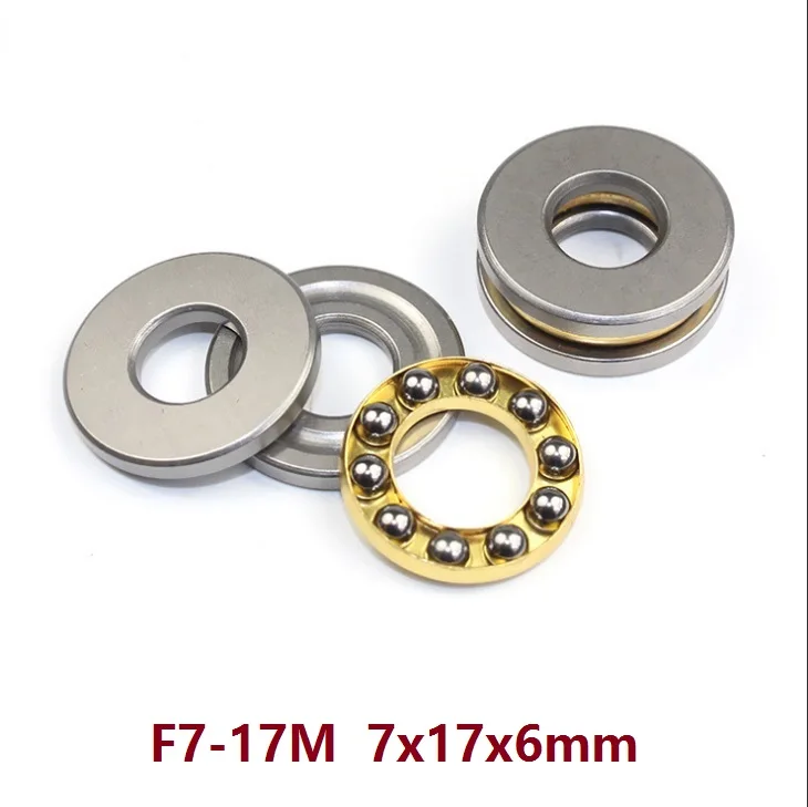 100pcs/lot F7 17M Axial Ball Thrust Bearing 7x17x6 mm miniature bearing
