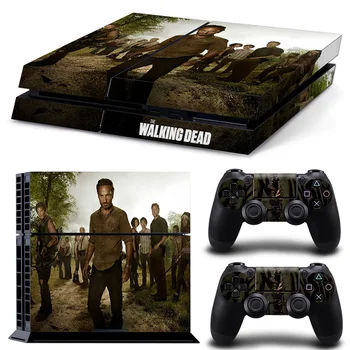 

Vinyl Skin Decals Stickers for PS4 Console 2 Controllers The walking dead-TN-P4-10217