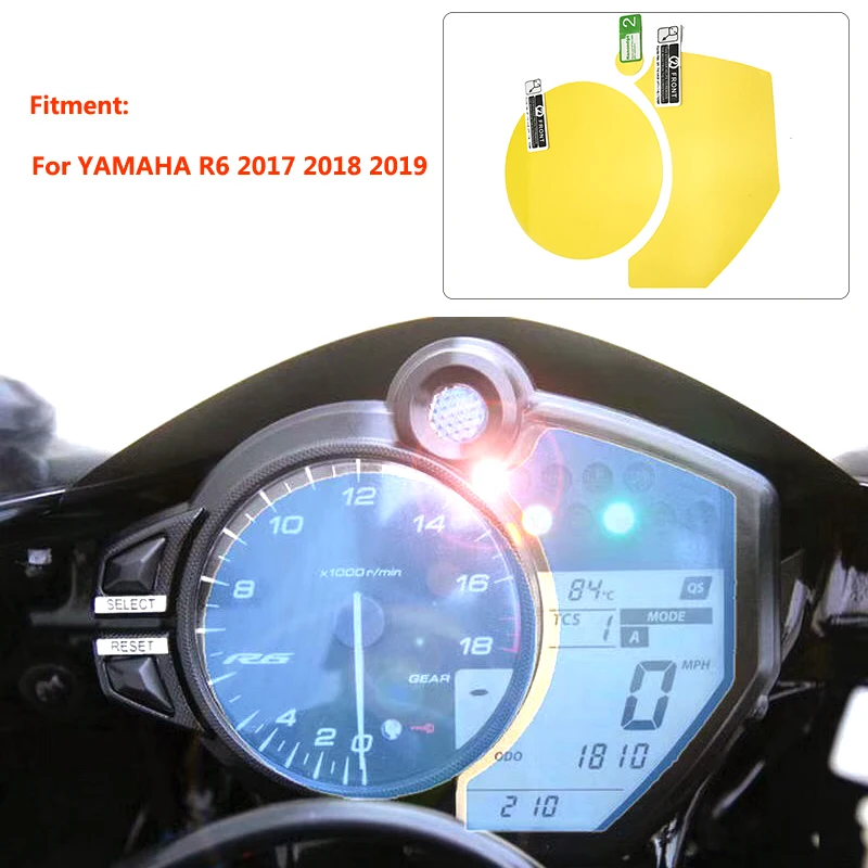 

R6 2017 2018 2019 Motorcycle Blu-ray Cluster Screen Scratch Protection Film Speedometer Cover Guard For YAMAHA R6 2017 2018 2019