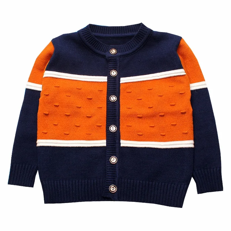 New Boys Sweaters Striped Cotton Top Knitting Infant Clothes Winter Outerwear Boy Warm Cardigan With Buttons Children Clothing (7)