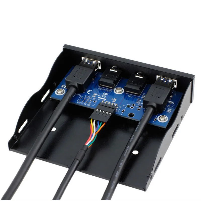  20Pin A 2 Porte USB 3.0 HUB E Audio HD 3.5-in PC Floppy Pannello Frontale Cavo