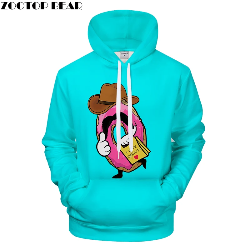 Blue 3D Hoody Men Women Hoodies Anime Sweatshirts Funny Tracksuits Print Coat Pullover Jacket Brand Quality Drop ship ZOOTOPBEAR