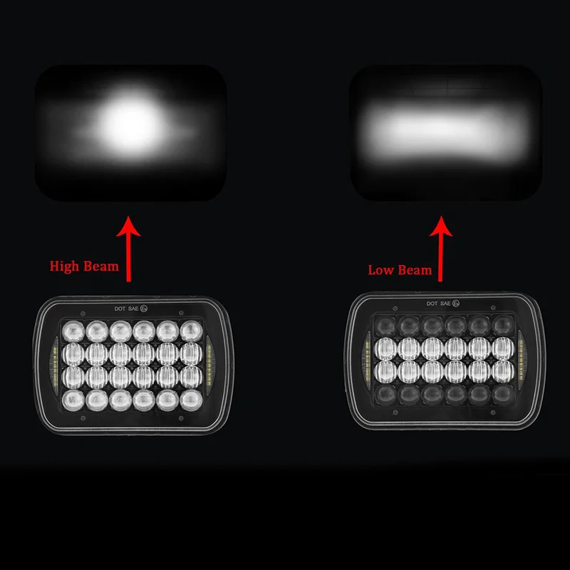 FADUIES 7x 6 5 x 7 inch Projector LED Headlights 5D Lens for Jeep Wrangler YJ Cherokee XJ H6054 H5054 H6054LL 69822 6052 6053 (14)
