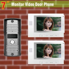 New 2 Monitor 7 Inch Screen Color Video Door Phone Intercom System Video Doorbell Camera Intercom Villa Video Doorbell Intercom