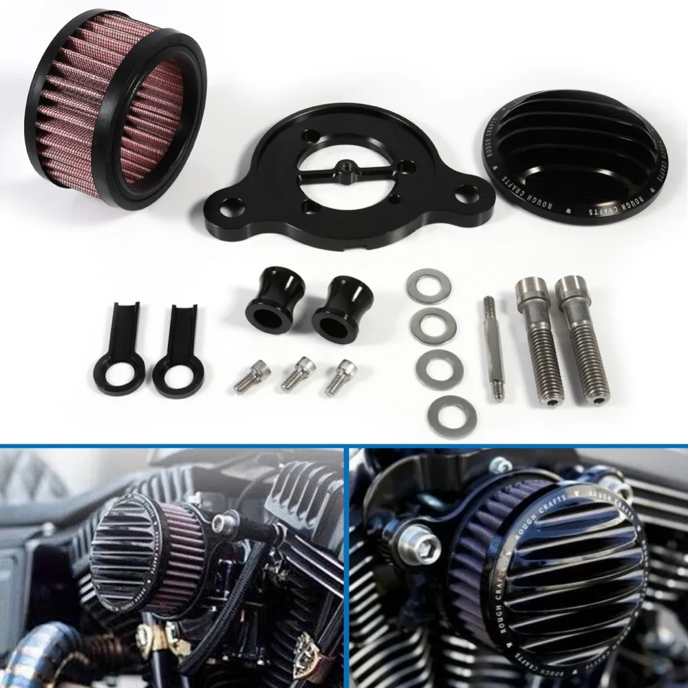 Air Cleaner Intake Filter System Kit For Harley Sportster XL883 XL1200