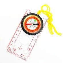 1 шт. Портативный Кемпинг Туризм Компас Карта шкала линейка Многофункциональные инструменты Открытый Кемпинг выживания линейка Карта Компас-увеличитель