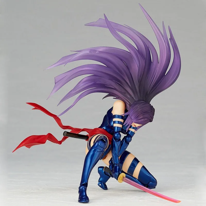 Yamaguchi Revoltech Psylocke Variant X-men Series 10 ПВХ фигурка игрушка кукла подарок