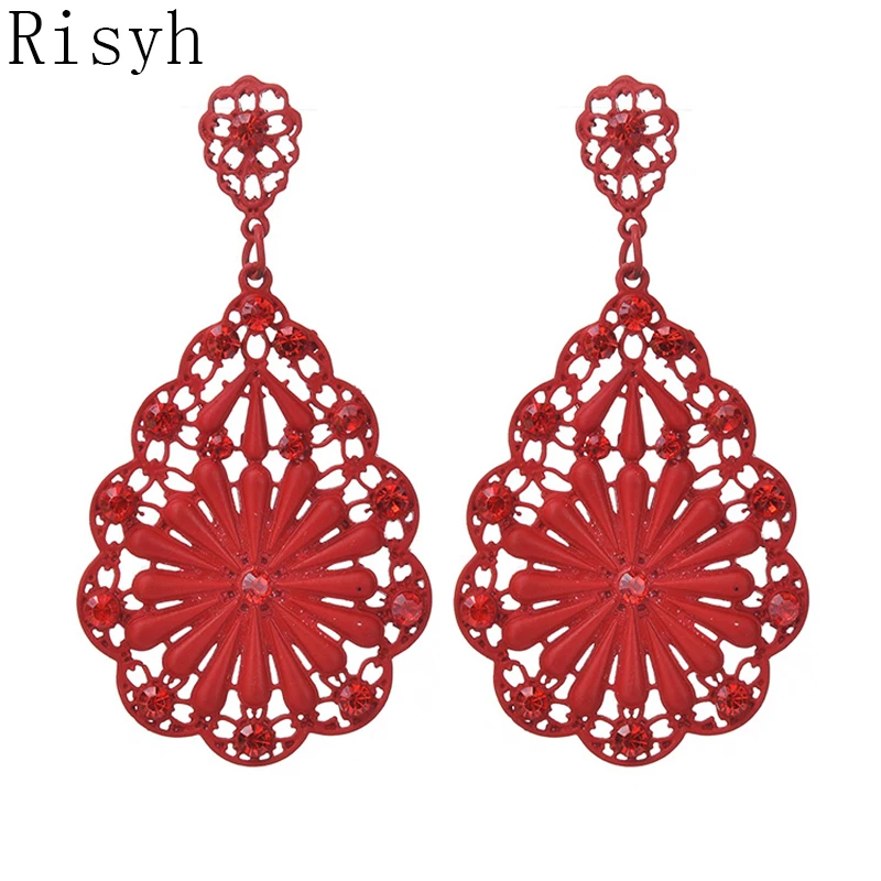 

Risyh Fashion ladies jewelry Fashion noble earrings big spray earrings