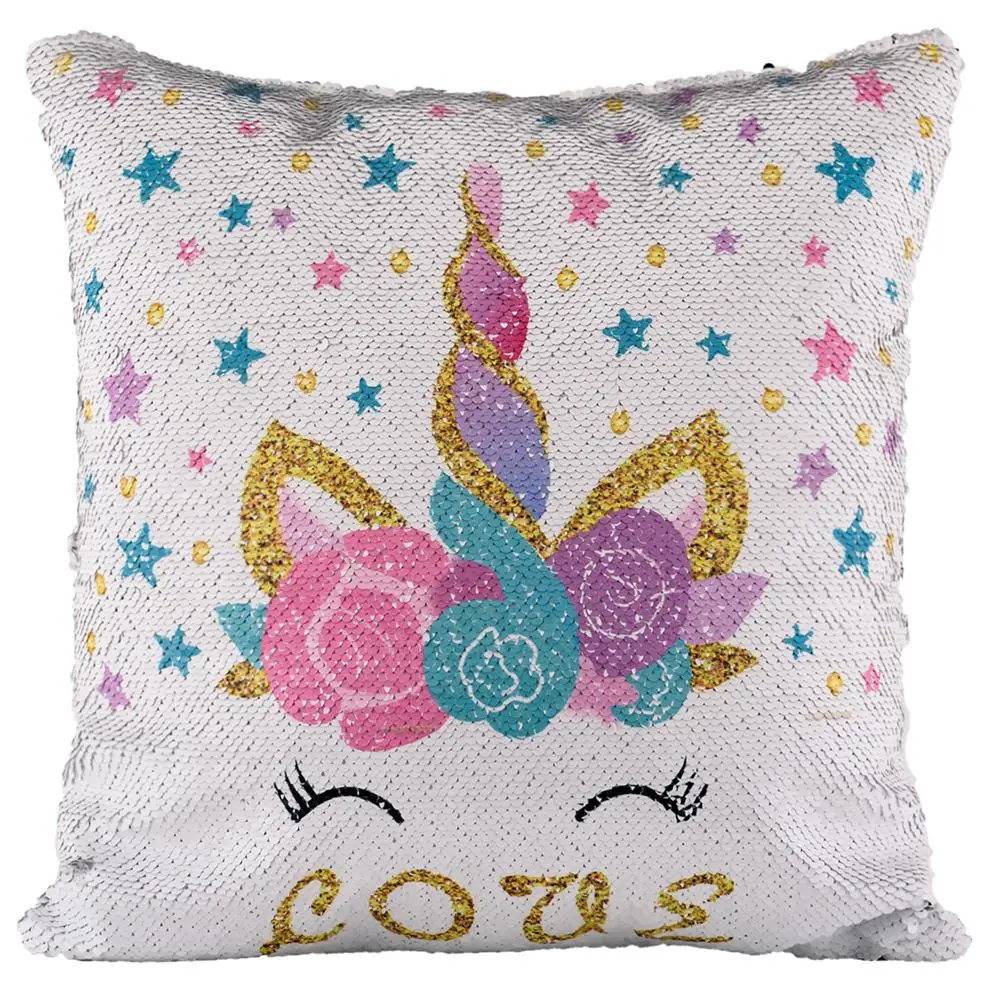 animal sequin pillow