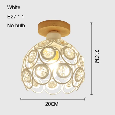Современные потолочные светильники Хрустальные потолочные лампы скандинавские Plafonnier светодиодный винтажные светильники для гостиной спальни дома фойе E27 - Цвет корпуса: K-White No Bulb