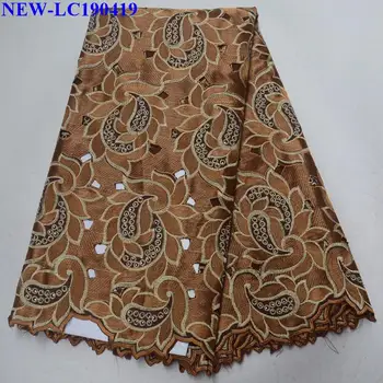 

2019 Best Selling African Swiss voile laces Fabric High Quality Nigeria Swiss Cotton Lace With Stones For Wedding Dress BXE012