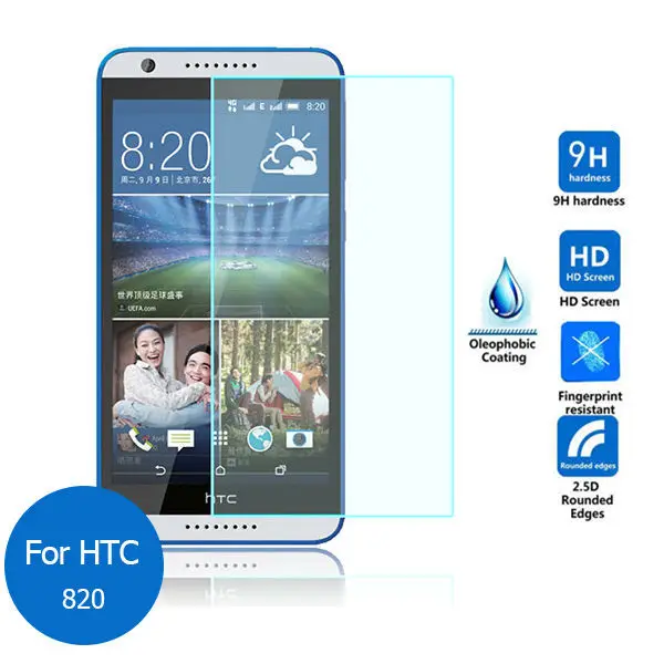 For HTC Desire-820 Tempered Screen Glass film 0.3mm 2.5D 9h Front Safety Protective Film On | Мобильные телефоны и