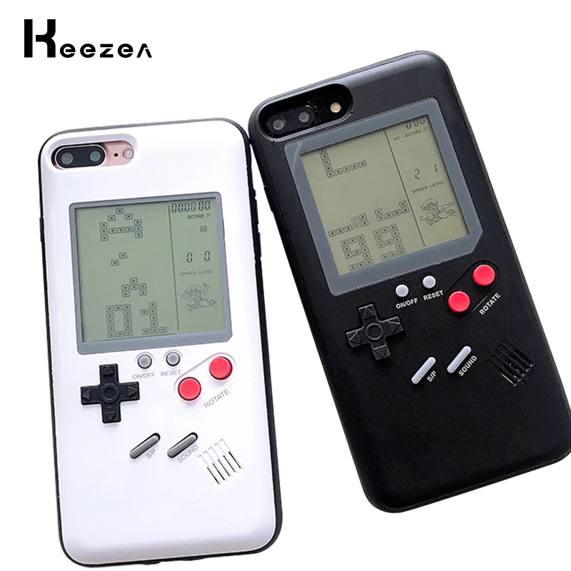 Keezea Game boy тетрис чехол для iPhone X 8 7 6 классический Gameboy консоли чехол Защитный чехол для X 8 8 P 7 7 P 6 Установлены случае