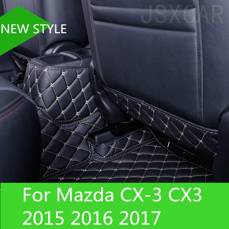 

Car styling Rear seat Interior Anti-kick Pad Protective Sticker Accessories For Mazda CX-3 CX3 2015 2016 2017
